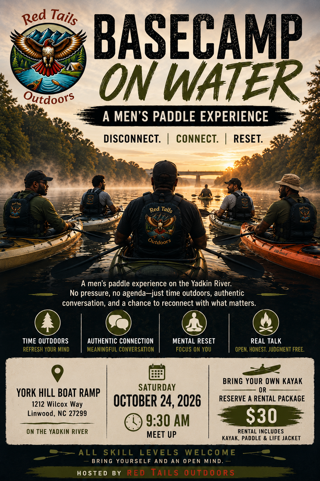 York Hill Boat Ramp Men's Paddle Meetup